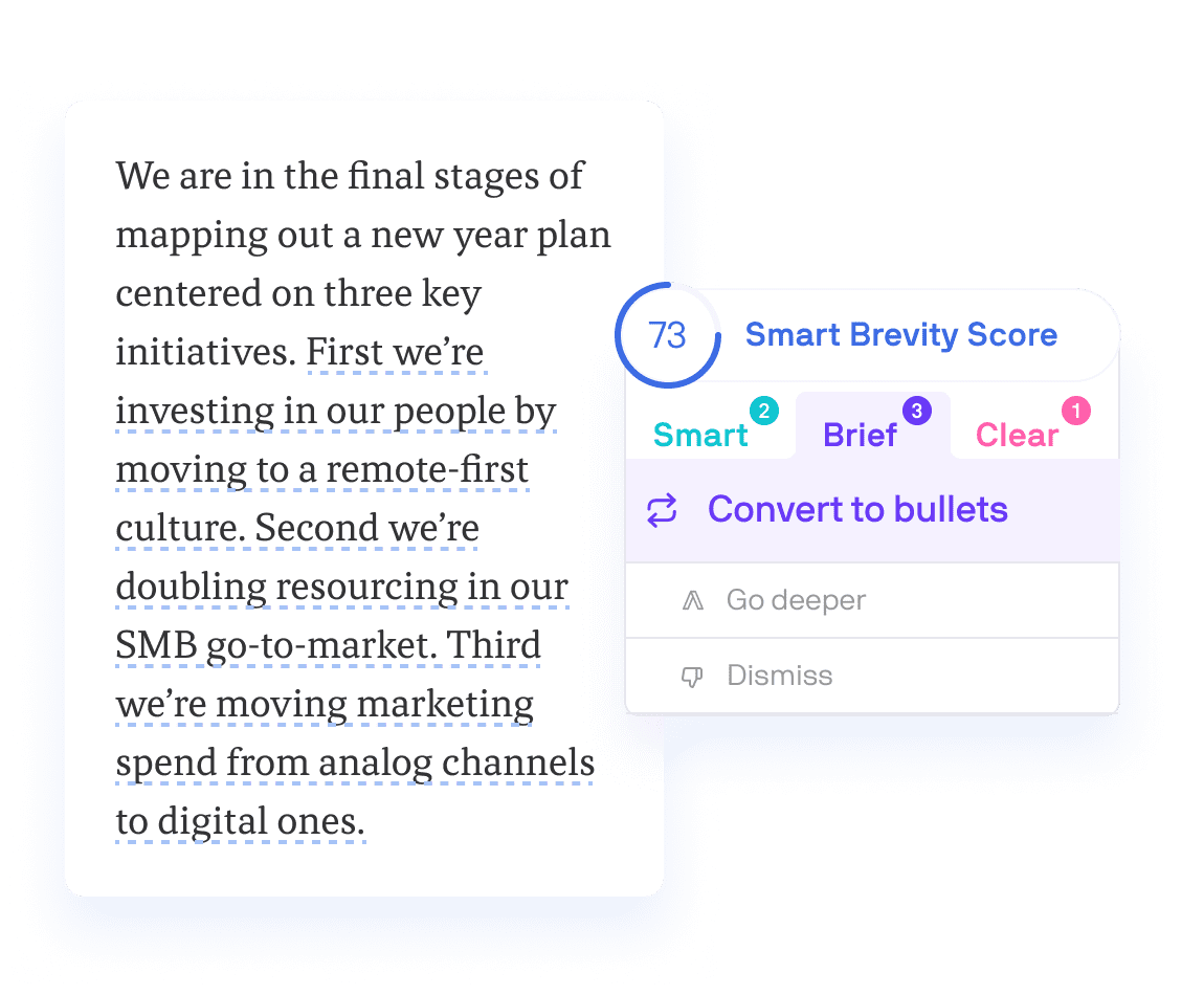 Smart Brevity Guidance and Editing Software Tool Axios HQ
